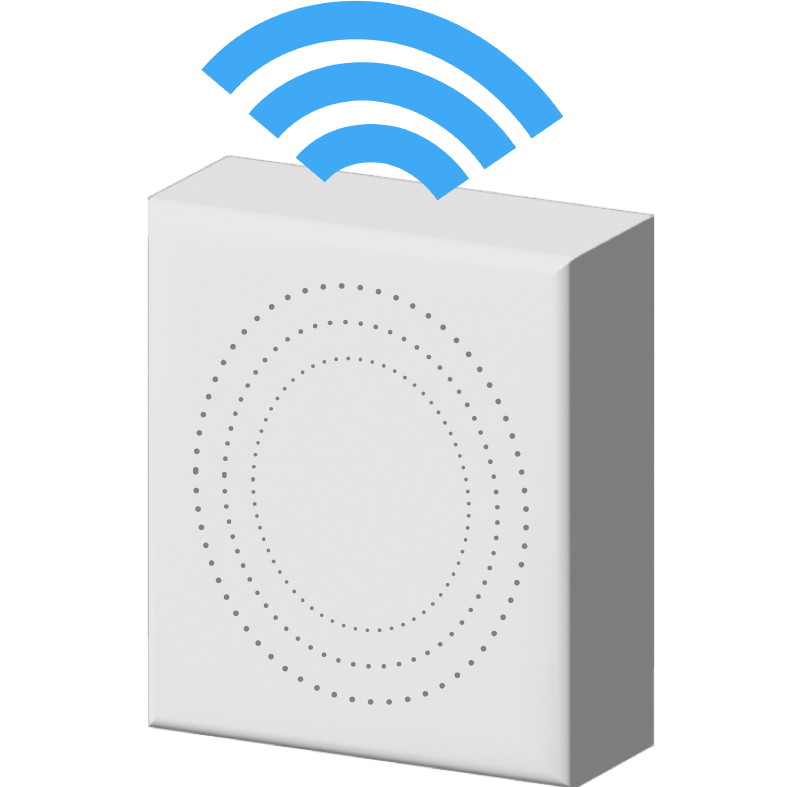Radon device giving signal
